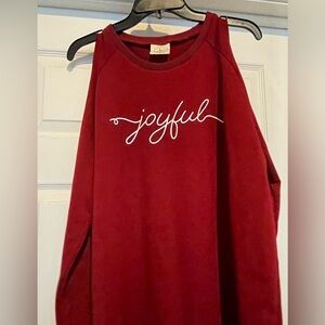 Boutique cold shoulder Joy shirt